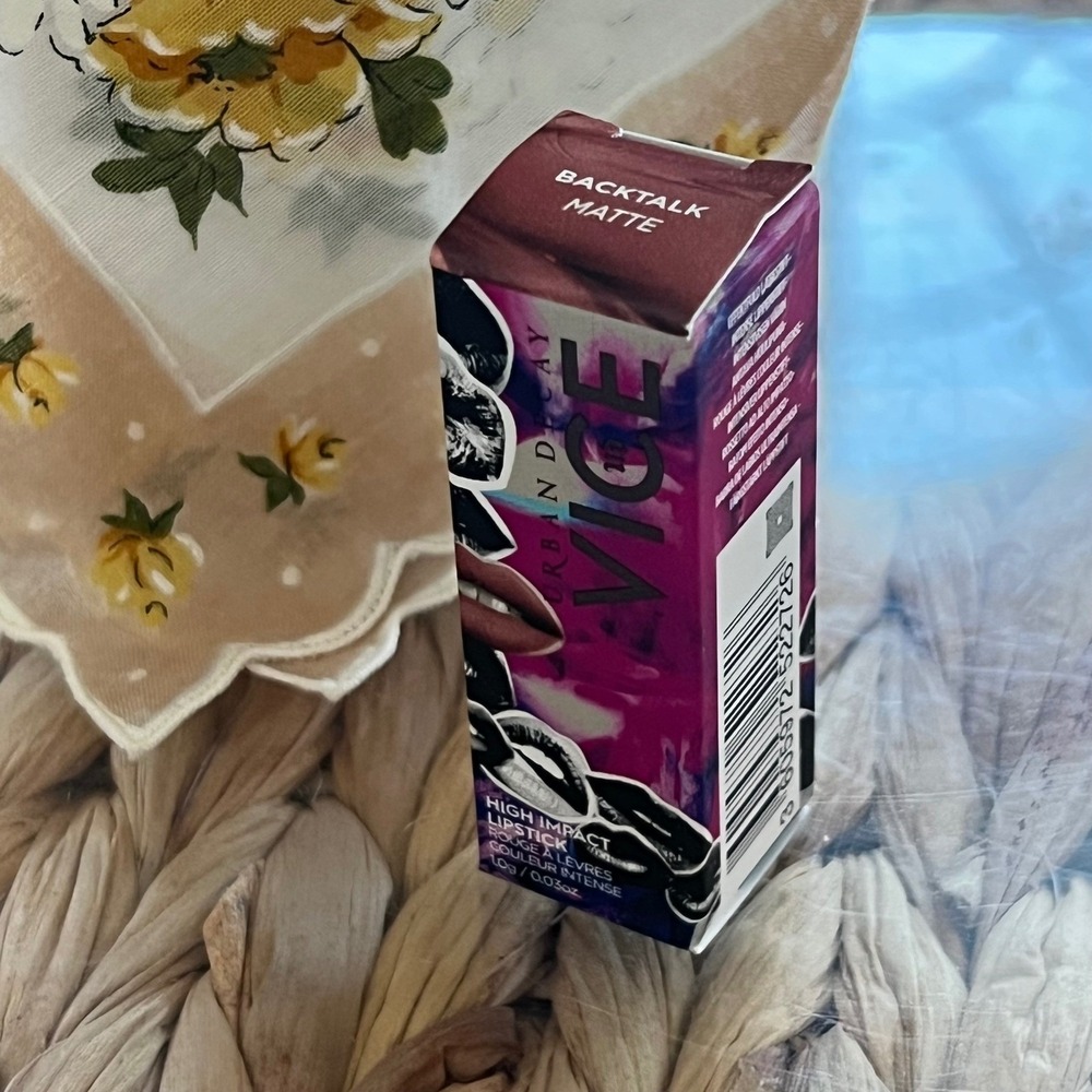 Urban Decay Vice High Impact Lipstick Backtalk Matte 1.0g 0.03oz Travel Size New